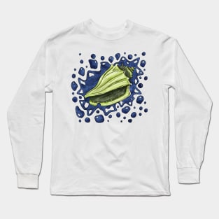 Conch shell with bright colors, seashell Long Sleeve T-Shirt